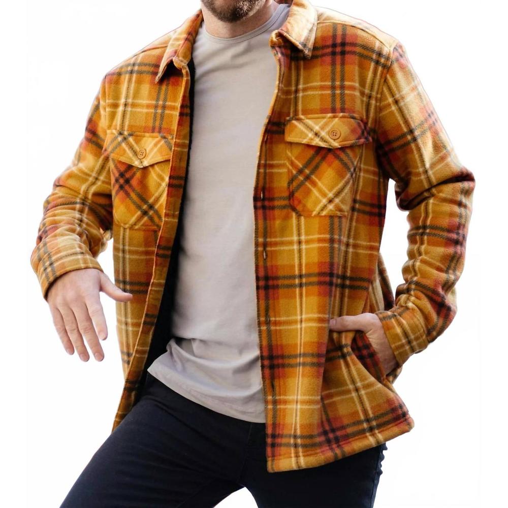 NEW SOULSTAR checked shaket in orange plaid